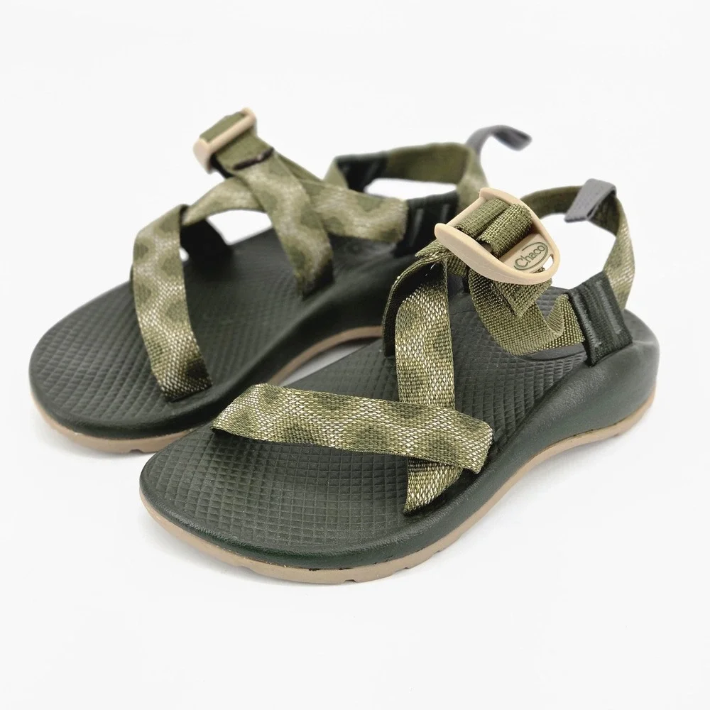 Chaco Z/1 Ecotread Avocado Green Athletic Hiking Strappy Sandals Kids Youth Sz 1